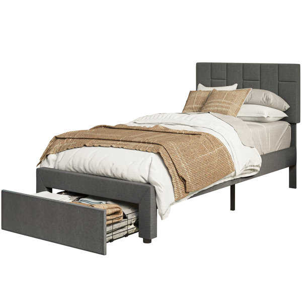 Ebern Designs Lashawnda Upholstered Metal Platform Storage Bed